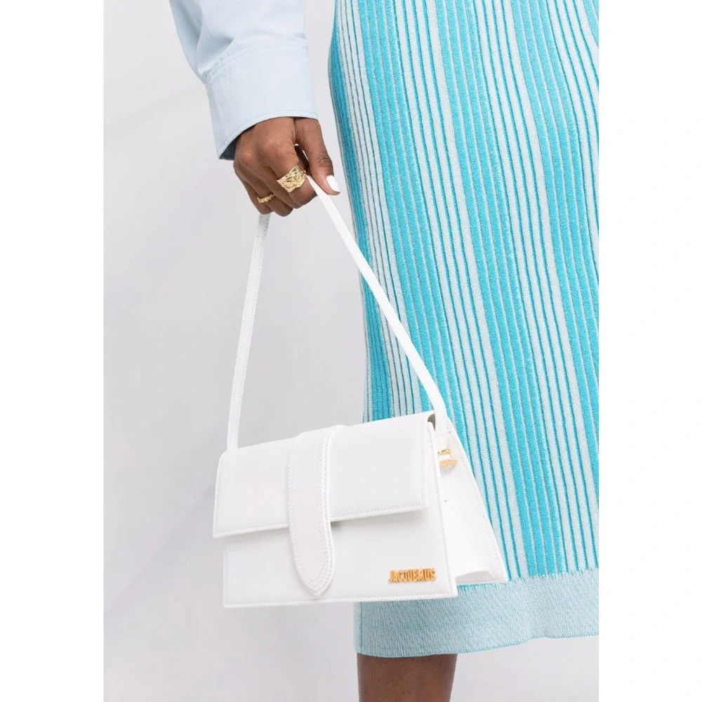 NEW Jacquemus Le Bambino Long Leather Shoulder Bag White Authentic NWT! - Picture 4 of 9